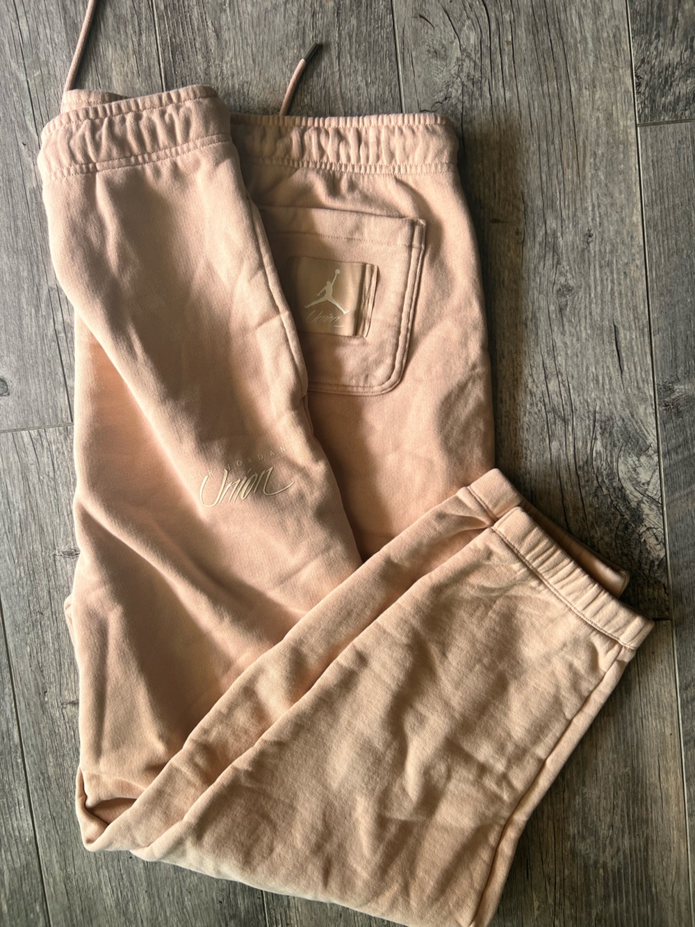 Jordan x Union Beige Fleece Sweatpants Men’s Joggers Streetwear XXL